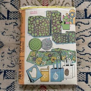 McCall’s 8774 60s Home Decor Vintage Sewing Pattern 1967 Uncut Flower Power